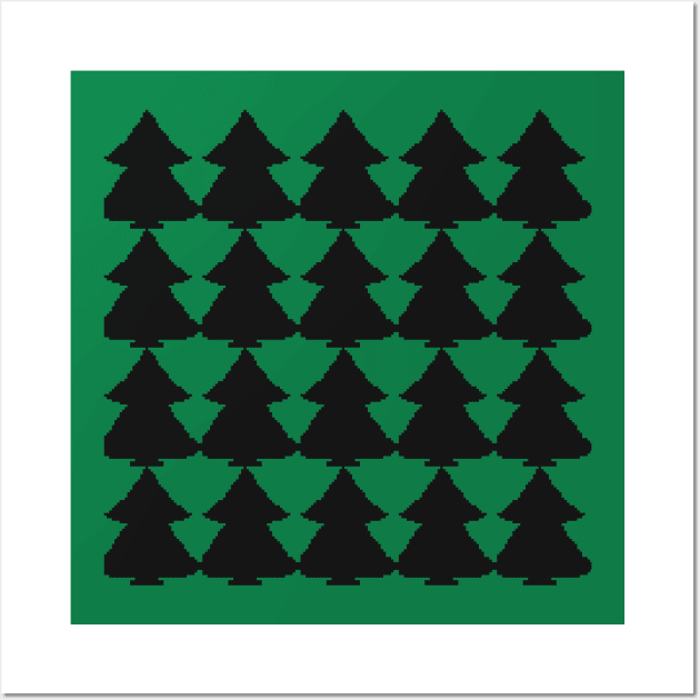 Christmas tree pattern lovers Wall Art by Xatutik-Art